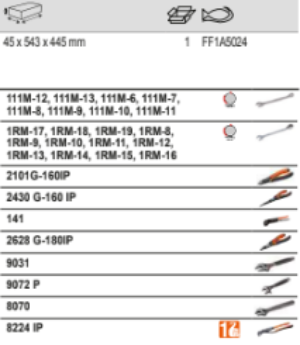 BAHCO FF1A5024 Fit&Go 3/3 Foam Inlay Pliers and Wrench Set 28 Pcs - Premium Pliers and Wrench Set from BAHCO - Shop now at Yew Aik.