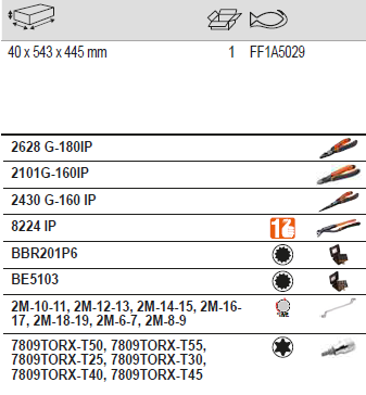 BAHCO FF1A5029 Fit&Go 3/3 Foam Inlay Pliers and Wrench Set 29 Pcs - Premium Pliers and Wrench Set from BAHCO - Shop now at Yew Aik.
