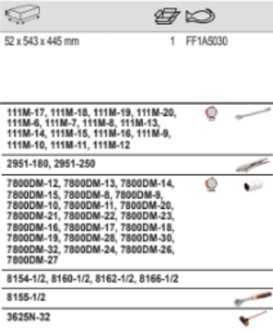 BAHCO FF1A5030 Fit&Go 3/3 Foam Inlay Socket/Wrench/ Grip Set - Premium Grip Set from BAHCO - Shop now at Yew Aik.