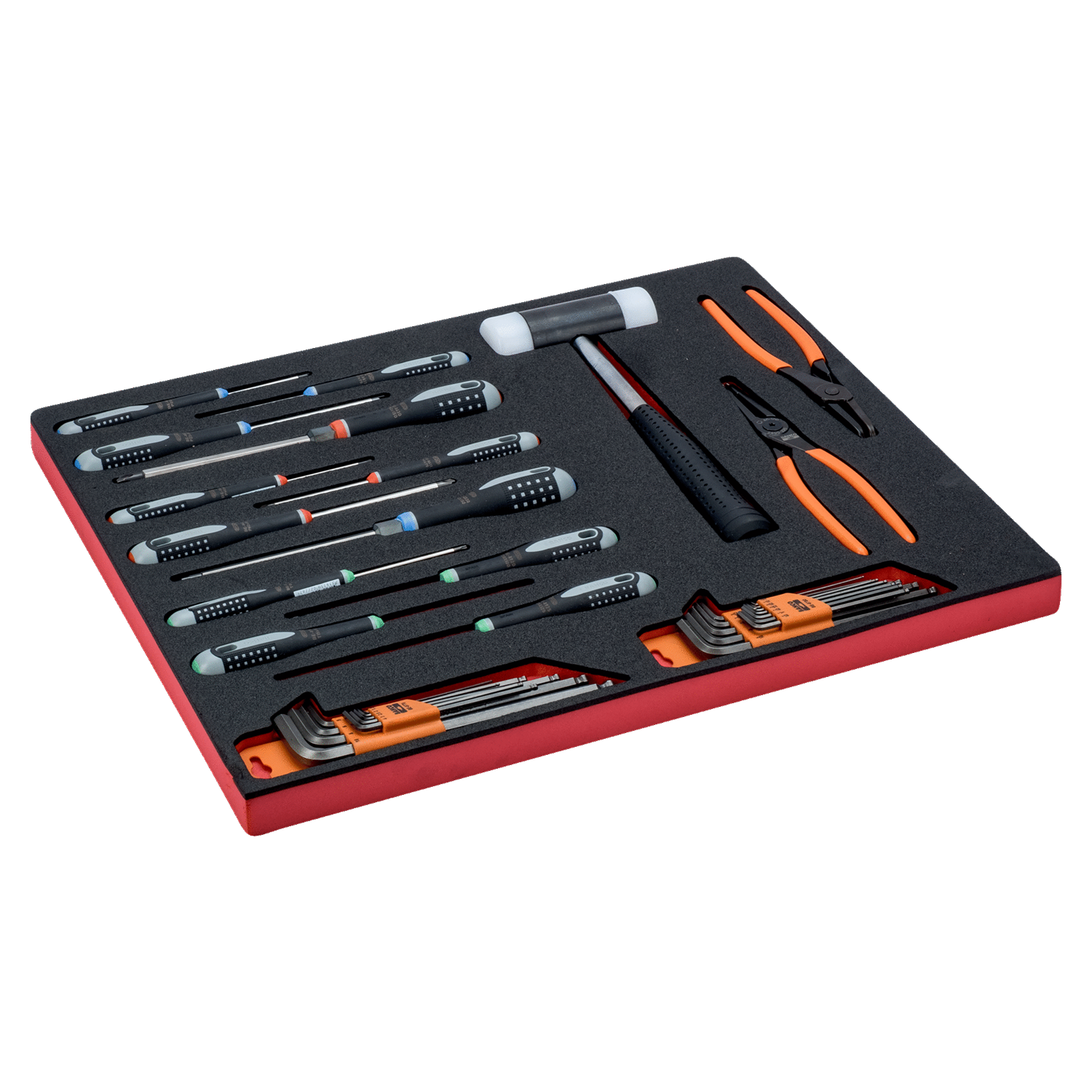 BAHCO FF1A53 Fit&Go 3/3 Foam Inlay Screwdriver/Key Set - 38 Pcs - Premium Screwdriver/Key Set from BAHCO - Shop now at Yew Aik.