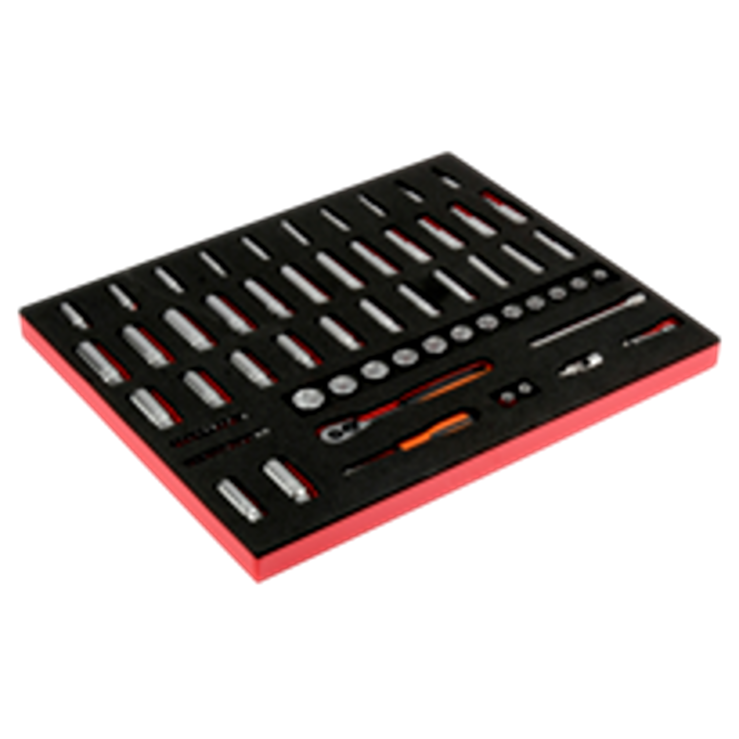 BAHCO FF1A54 Fit&Go 3/3 Foam Inlay 1/4+3/8 Long Socket Set 75 Pcs - Premium Socket Set from BAHCO - Shop now at Yew Aik.