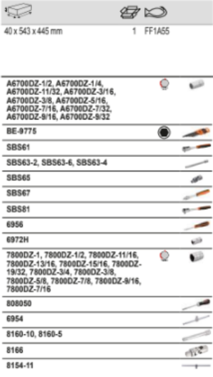 BAHCO FF1A55 Fit&Go 3/3 Foam Wrench and Screwdriver Bit Set 75 Pc - Premium Wrench and Screwdriver Bit Set from BAHCO - Shop now at Yew Aik.