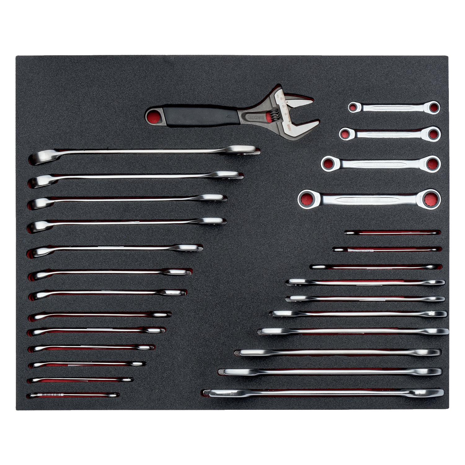 BAHCO FF1A56 Fit&Go 3/3 Foam Inlay Combination Wrench Set 28 Pcs - Premium Combination Wrench Set from BAHCO - Shop now at Yew Aik.