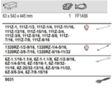 BAHCO FF1A56 Fit&Go 3/3 Foam Inlay Combination Wrench Set 28 Pcs - Premium Combination Wrench Set from BAHCO - Shop now at Yew Aik.
