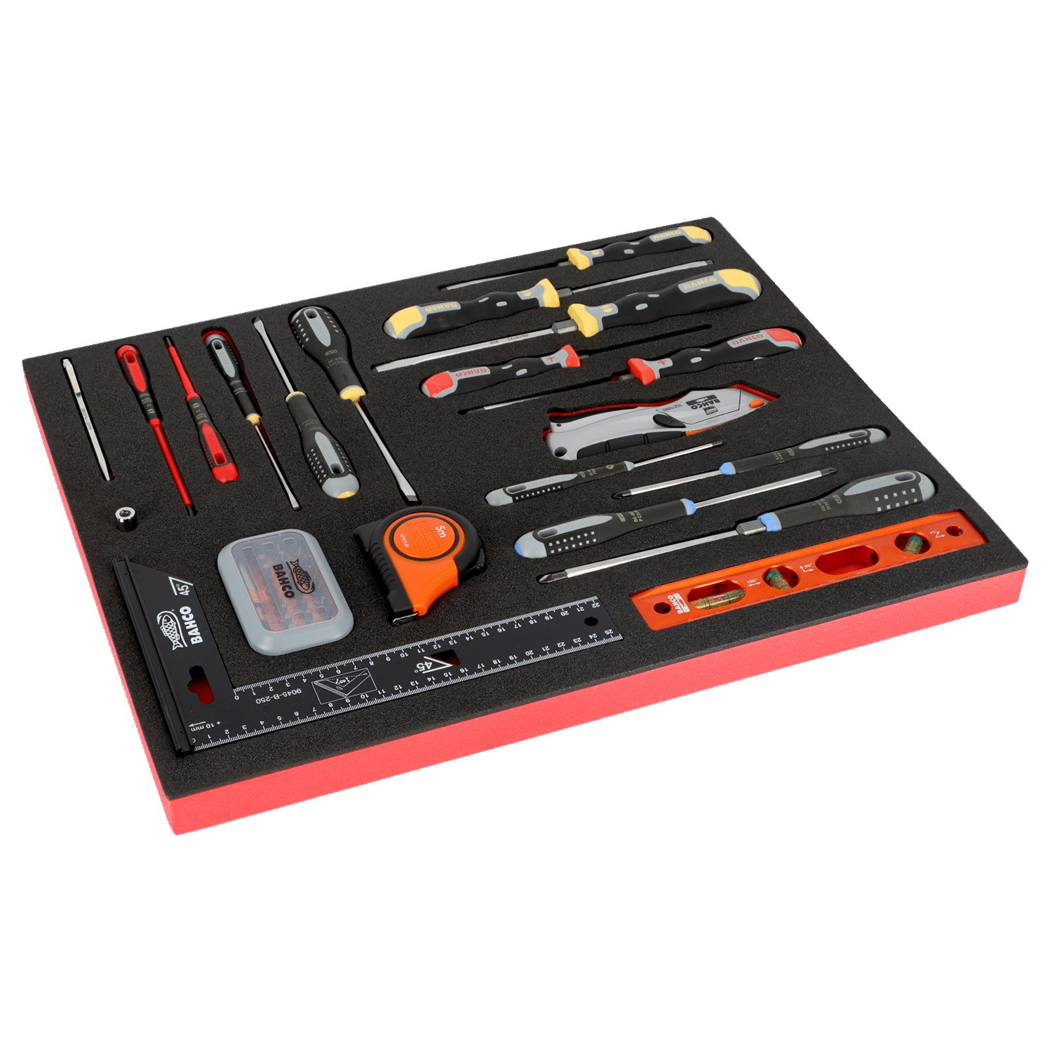 BAHCO FF1A66 Fit&Go 3/3 Foam Inlay Measuring & Screwdriver Set - Premium Screwdriver Set from BAHCO - Shop now at Yew Aik.