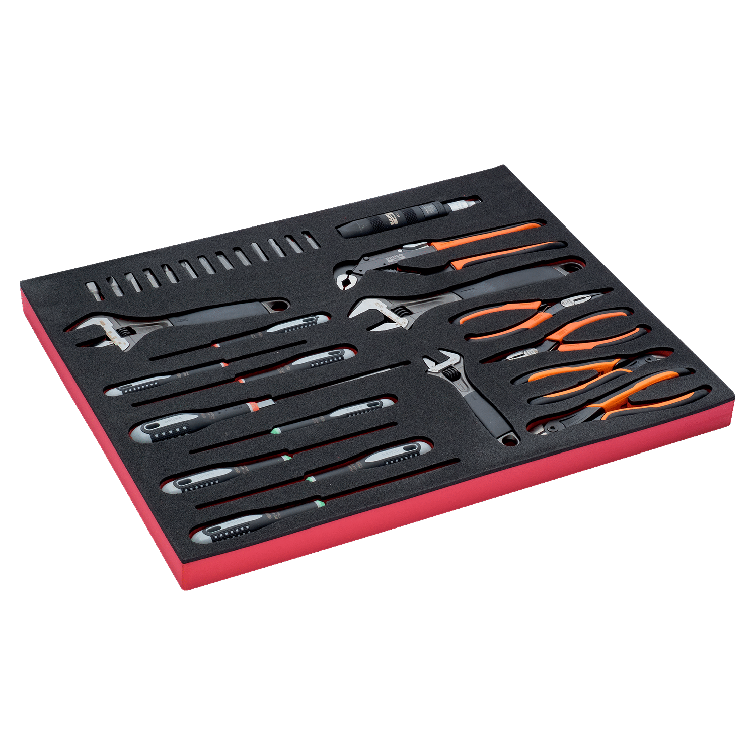 BAHCO FF1A67 Fit&Go 3/3 Foam Inlay Screwdriver/ Wrench/Pliers Set - Premium Pliers Set from BAHCO - Shop now at Yew Aik.