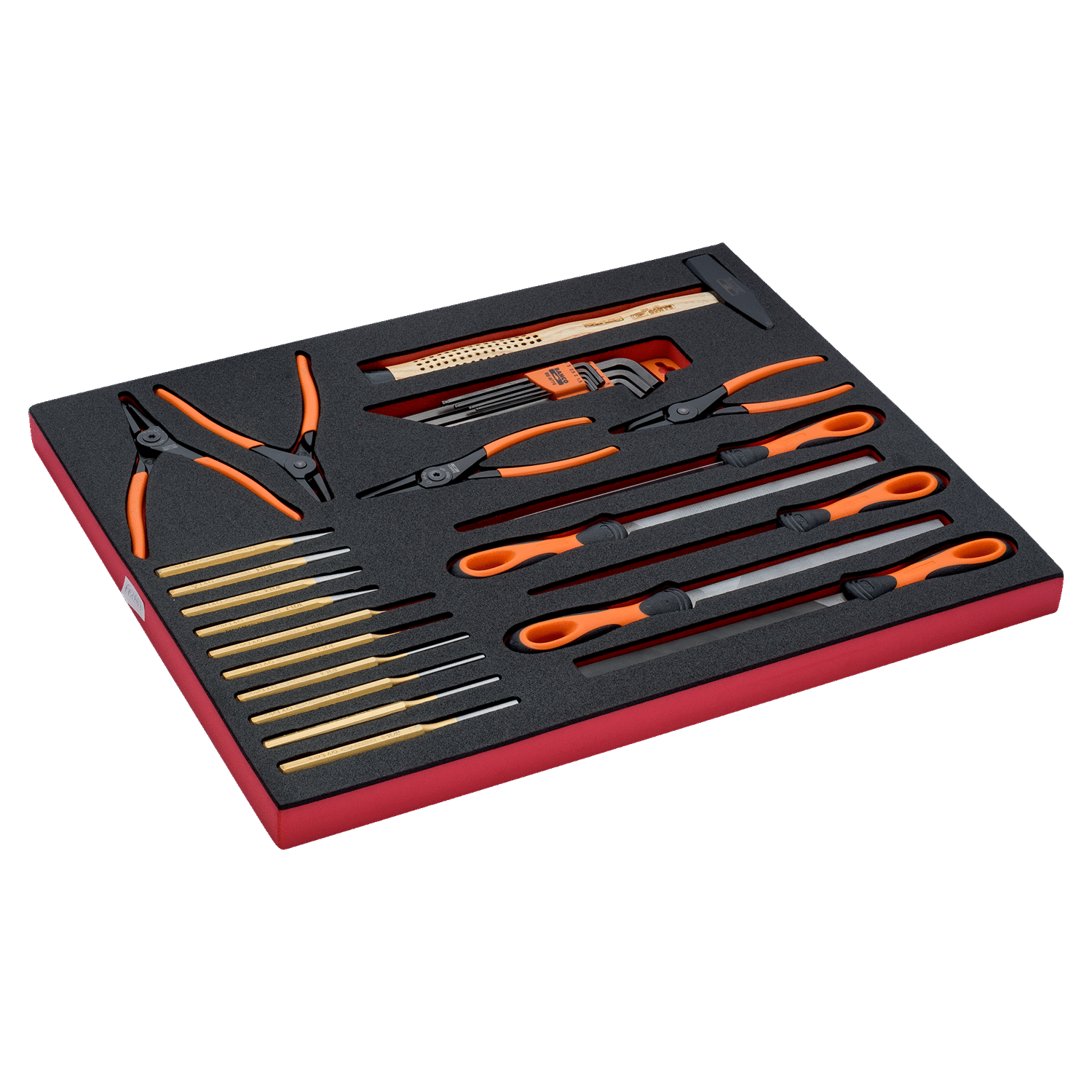 BAHCO FF1A68 Fit&Go 3/3 Foam Inlay Circlip Plier Set Hex Key Set - Premium Circlip Plier Set from BAHCO - Shop now at Yew Aik.