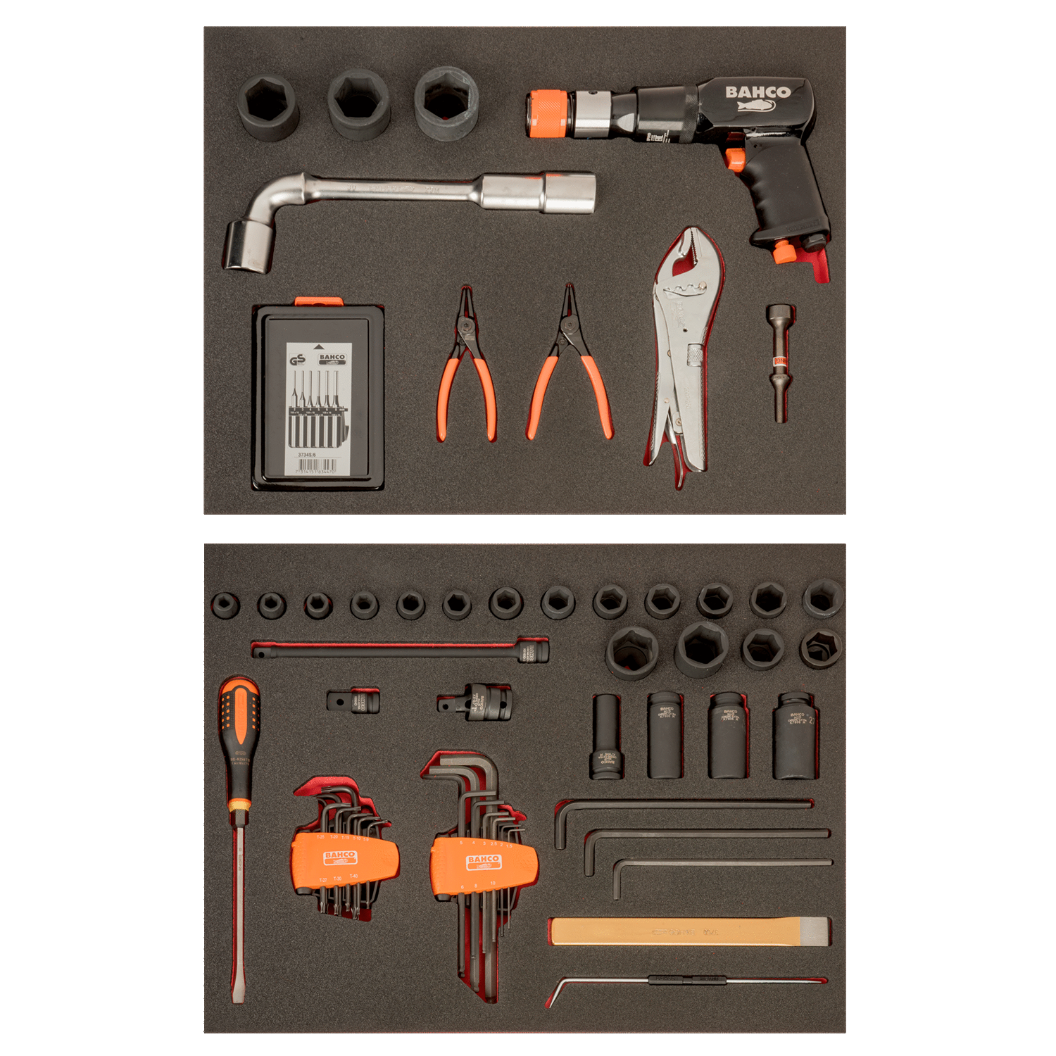 BAHCO FF1ASET-AUTO-M1 Auto Repair 2 Foam Tool Kit - 62 pcs - Premium Tool Kit from BAHCO - Shop now at Yew Aik.