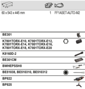 BAHCO FF1ASET-AUTO-M2 Auto Repair 2 Foam & SAC Alignment Tool Kit - Premium Tool Kit from BAHCO - Shop now at Yew Aik.