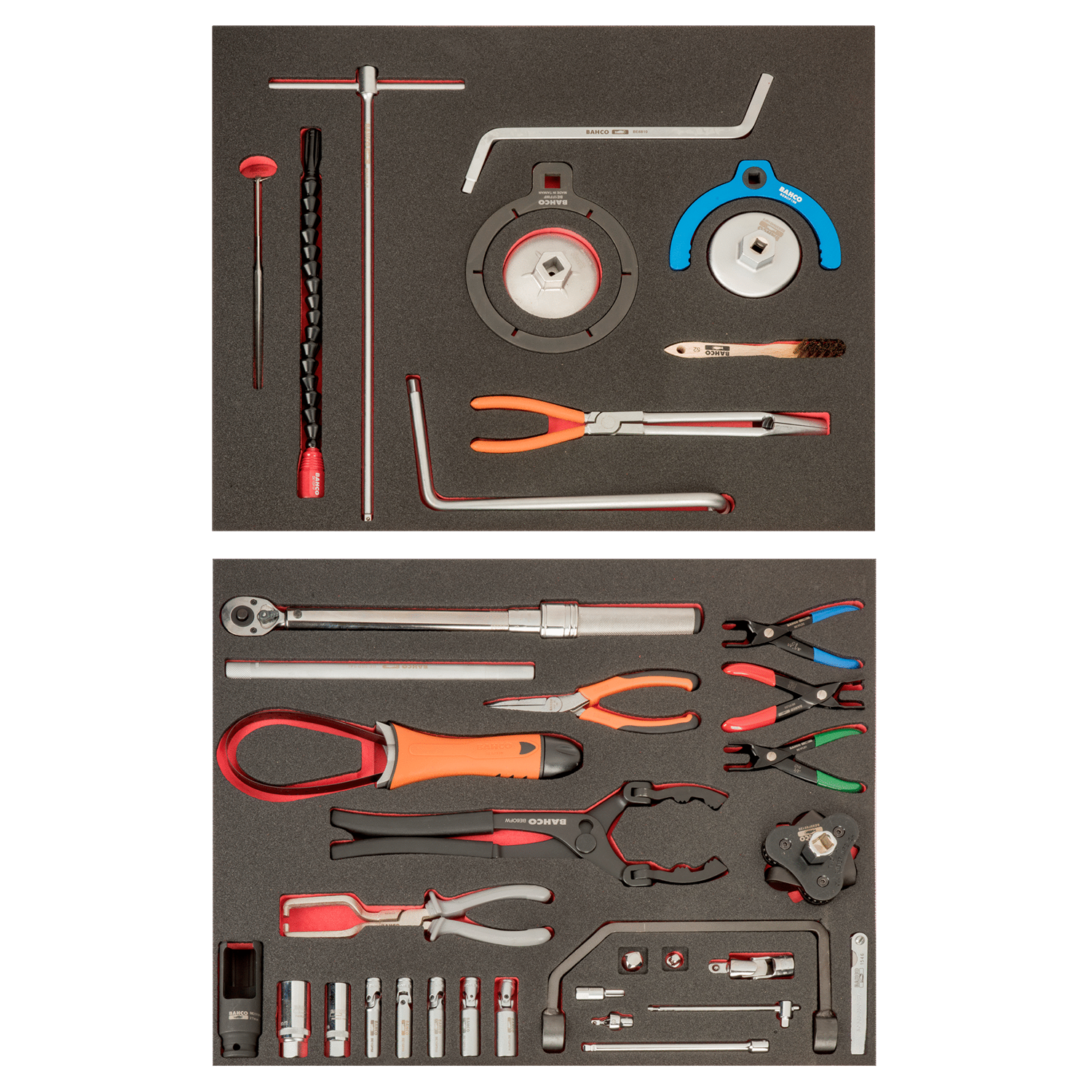 BAHCO FF1ASET-AUTO-M3 Auto Repair 2 Foam Tool Kit - 34 pcs - Premium Tool Kit from BAHCO - Shop now at Yew Aik.