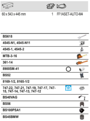 BAHCO FF1ASET-AUTO-M4 Auto Repair 2 Foam Tool Kit - 23 pcs - Premium Tool Kit from BAHCO - Shop now at Yew Aik.