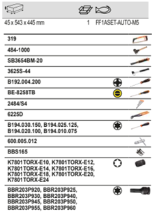 BAHCO FF1ASET-AUTO-M5 Auto Repair 2 Foam Tool Kit - 32 pcs - Premium Tool Kit from BAHCO - Shop now at Yew Aik.