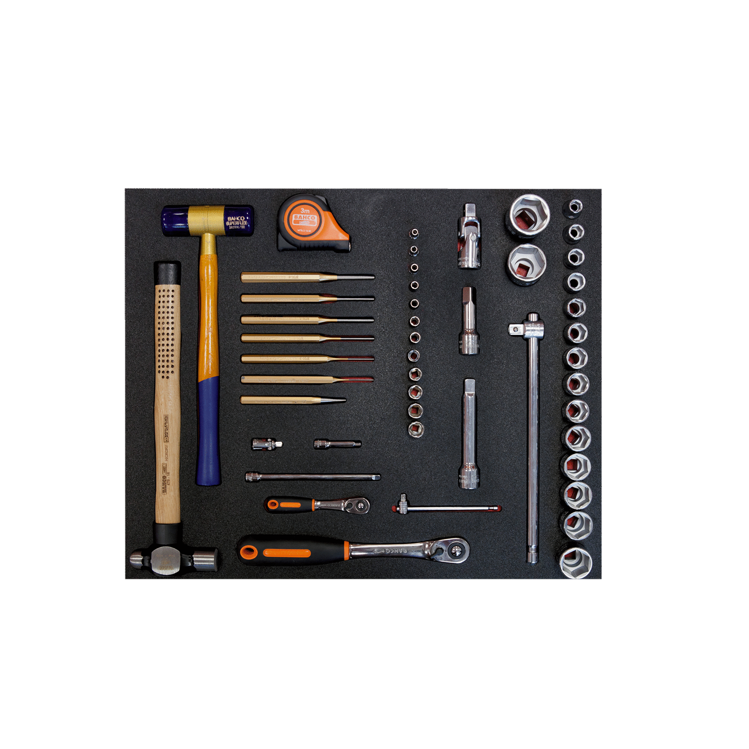 BAHCO FF1ASET-AUTO3 Auto Repair 3 Foam Toolkit - 140 Pcs - Premium Toolkit from BAHCO - Shop now at Yew Aik.