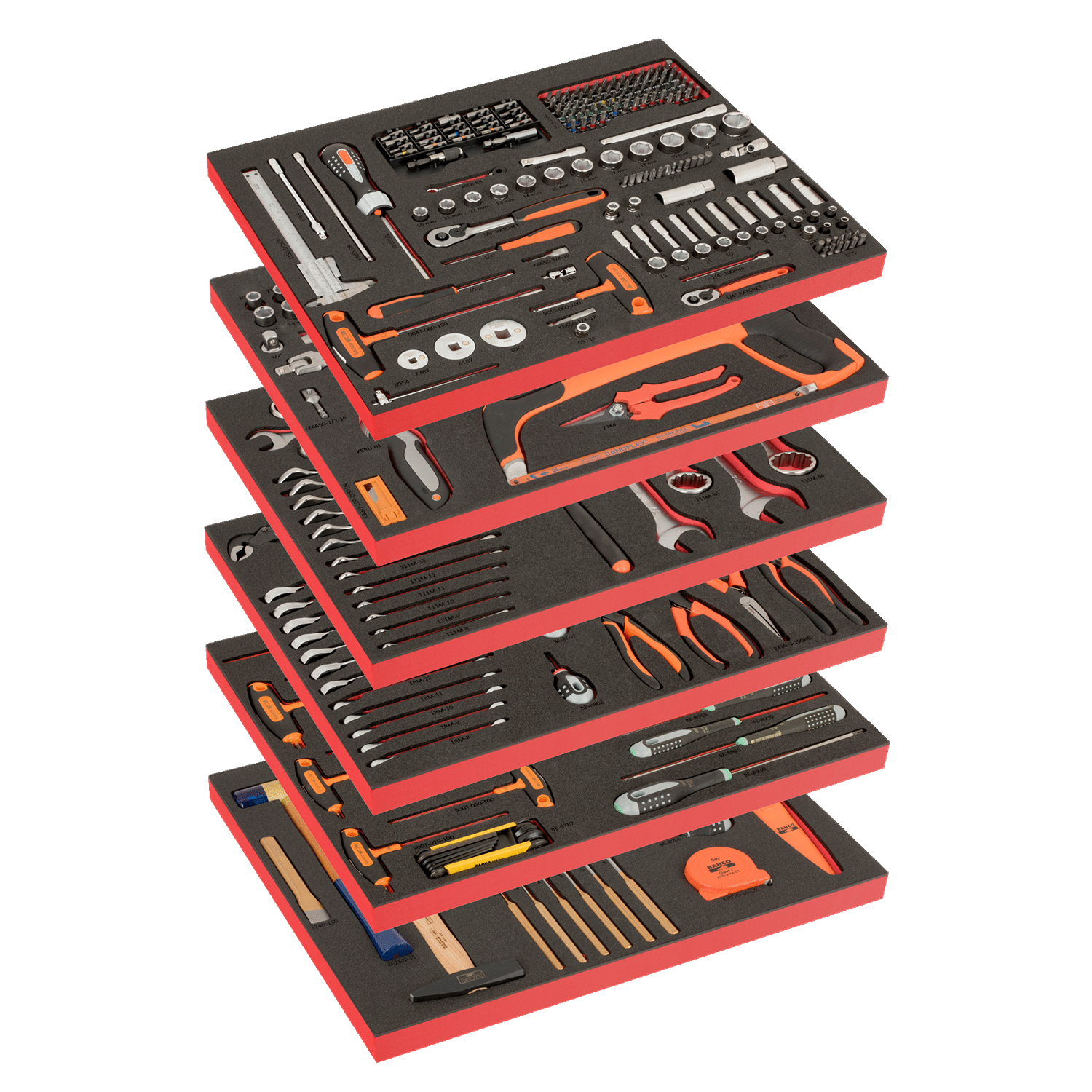 BAHCO FF1ASET-LARGE General Purpose 6 Foam Tool Kit - 346 pcs - Premium Tool Kit from BAHCO - Shop now at Yew Aik.