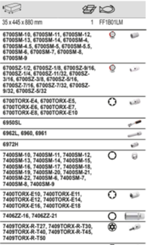 BAHCO FF1B01LM Foam Inlay for 40 Trolley 1/4 Metric & Socket Sets - Premium Foam Inlay from BAHCO - Shop now at Yew Aik.