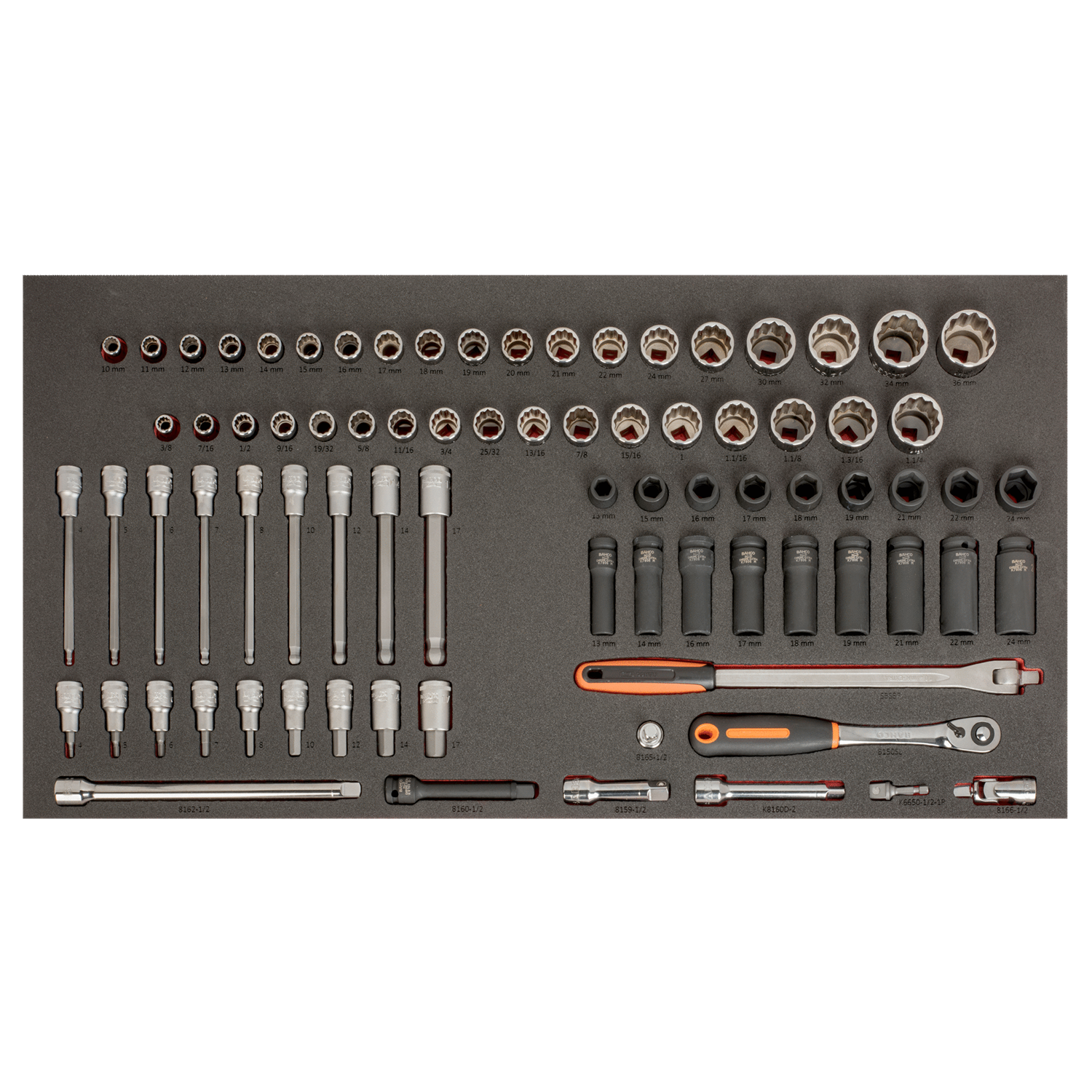 BAHCO FF1B02LM Foam Inlay for 40 Trolley 1/2 Metric & Socket Sets - Premium Foam Inlay from BAHCO - Shop now at Yew Aik.