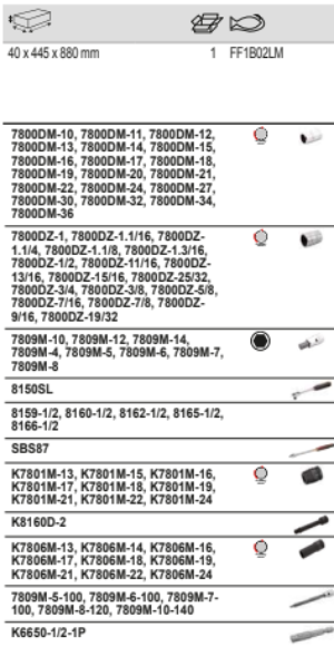 BAHCO FF1B02LM Foam Inlay for 40 Trolley 1/2 Metric & Socket Sets - Premium Foam Inlay from BAHCO - Shop now at Yew Aik.