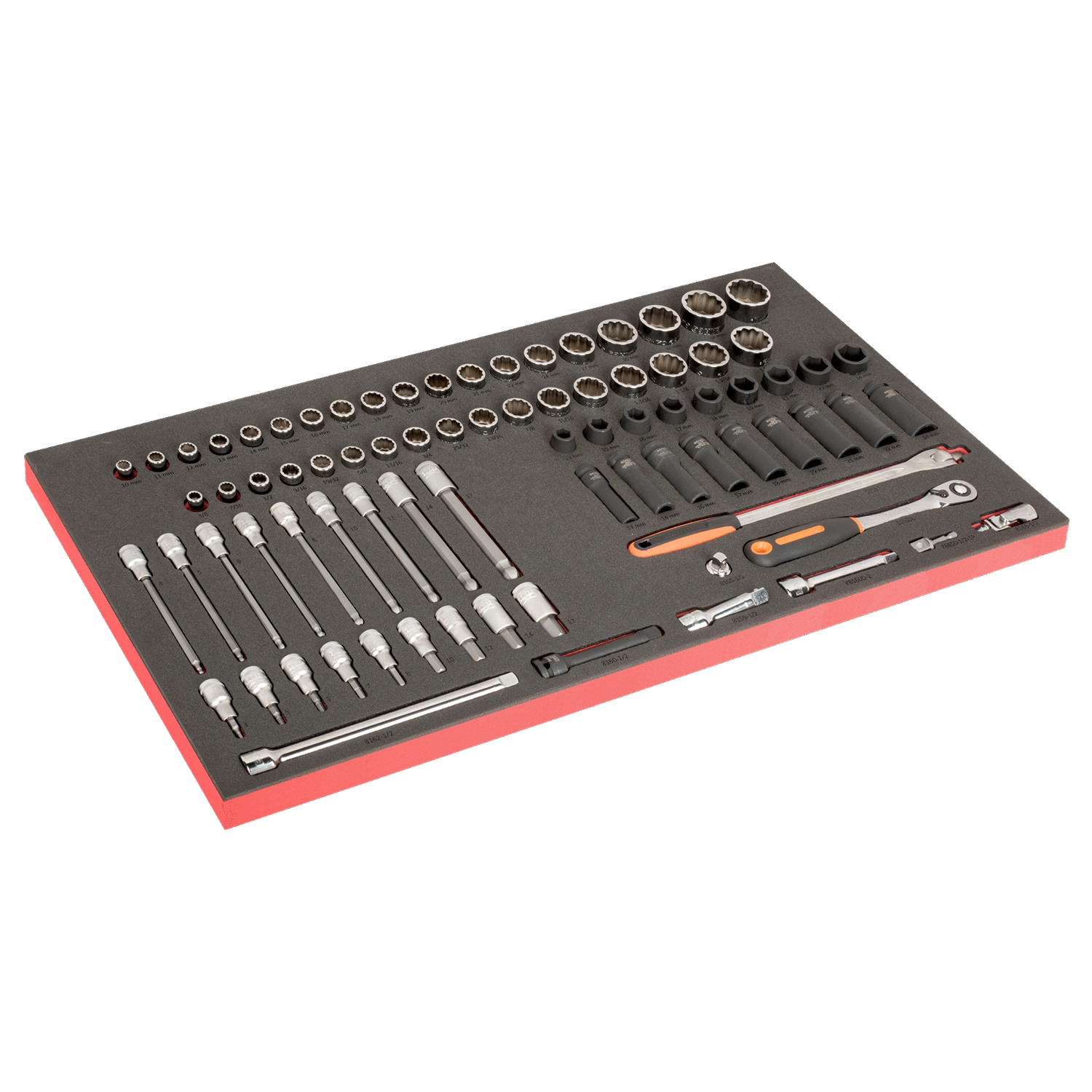 BAHCO FF1B02LM Foam Inlay for 40 Trolley 1/2 Metric & Socket Sets - Premium Foam Inlay from BAHCO - Shop now at Yew Aik.