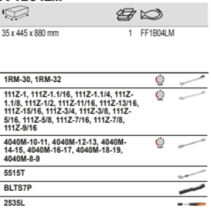 BAHCO FF1B04LM Foam Inlay for 40 Trolley Spanner & Telescopic - Premium Spanner from BAHCO - Shop now at Yew Aik.
