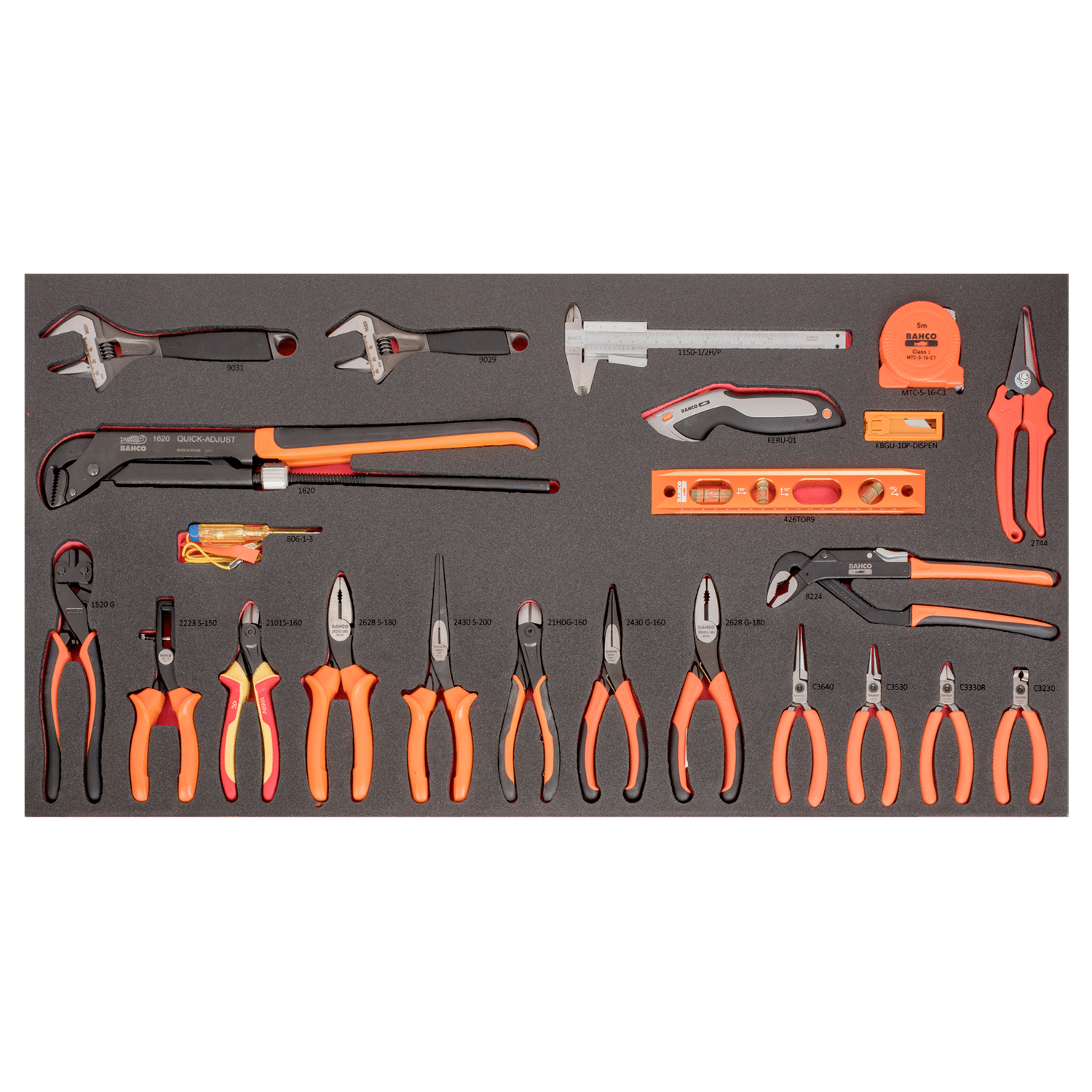 BAHCO FF1B05LM Foam Inlay for 40 Pliers, Spanners & Calipers - Premium Pliers from BAHCO - Shop now at Yew Aik.