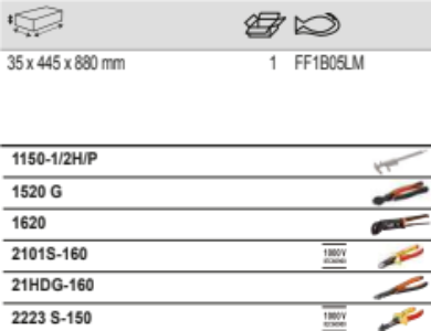 BAHCO FF1B05LM Foam Inlay for 40 Pliers, Spanners & Calipers - Premium Pliers from BAHCO - Shop now at Yew Aik.
