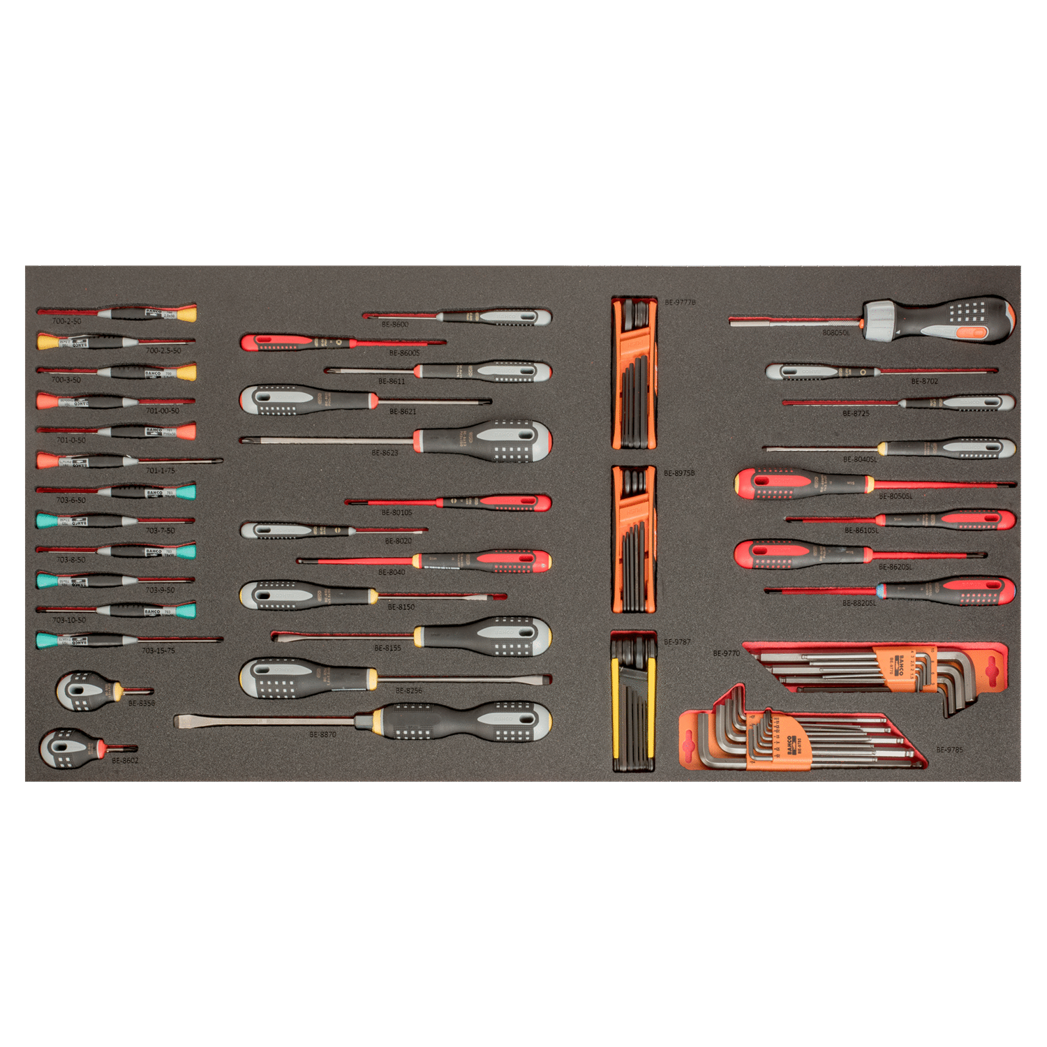 BAHCO FF1B06LM Foam Inlay for 40” Trolley ERGO Screwdriver Sets - Premium Screwdriver Sets from BAHCO - Shop now at Yew Aik.