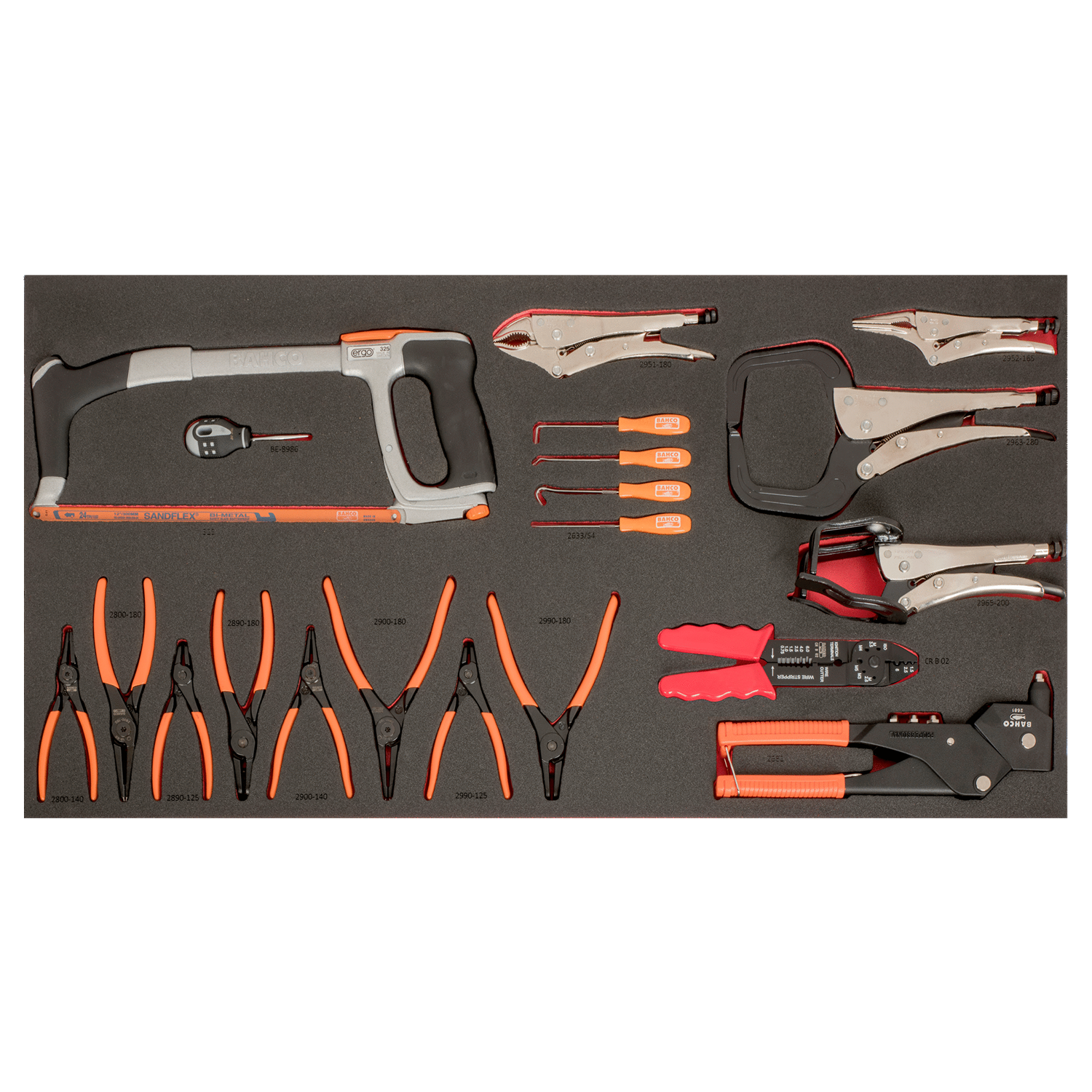 BAHCO FF1B10LM Foam Inlay for 40 Trolley Circlip Pliers & Grips - Premium Circlip Pliers & Grips from BAHCO - Shop now at Yew Aik.