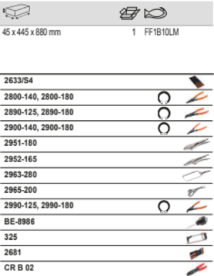 BAHCO FF1B10LM Foam Inlay for 40 Trolley Circlip Pliers & Grips - Premium Circlip Pliers & Grips from BAHCO - Shop now at Yew Aik.