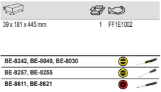 BAHCO FF1E1002 Fit&Go 1/3 Foam Inlay 5 Slotted Screwdriver Set - Premium Screwdriver Set from BAHCO - Shop now at Yew Aik.