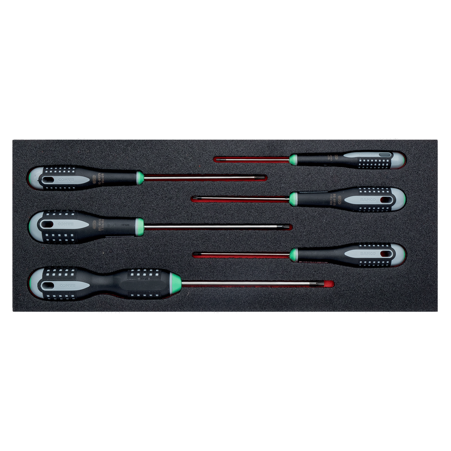 BAHCO FF1E1007 Fit&Go 1/3 Foam Inlay TORX® Screwdriver Set - Premium Screwdriver Set from BAHCO - Shop now at Yew Aik.