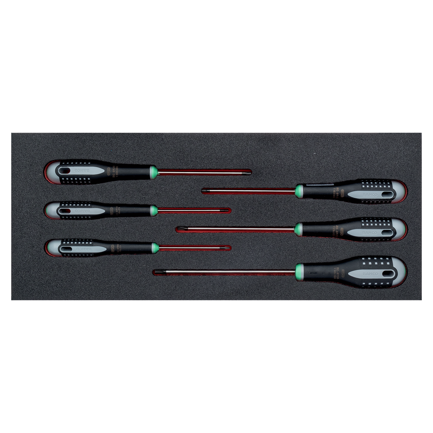 BAHCO FF1E1009 Fit&Go 1/3 Foam Inlay TORX® Screwdriver Set - Premium Screwdriver Set from BAHCO - Shop now at Yew Aik.