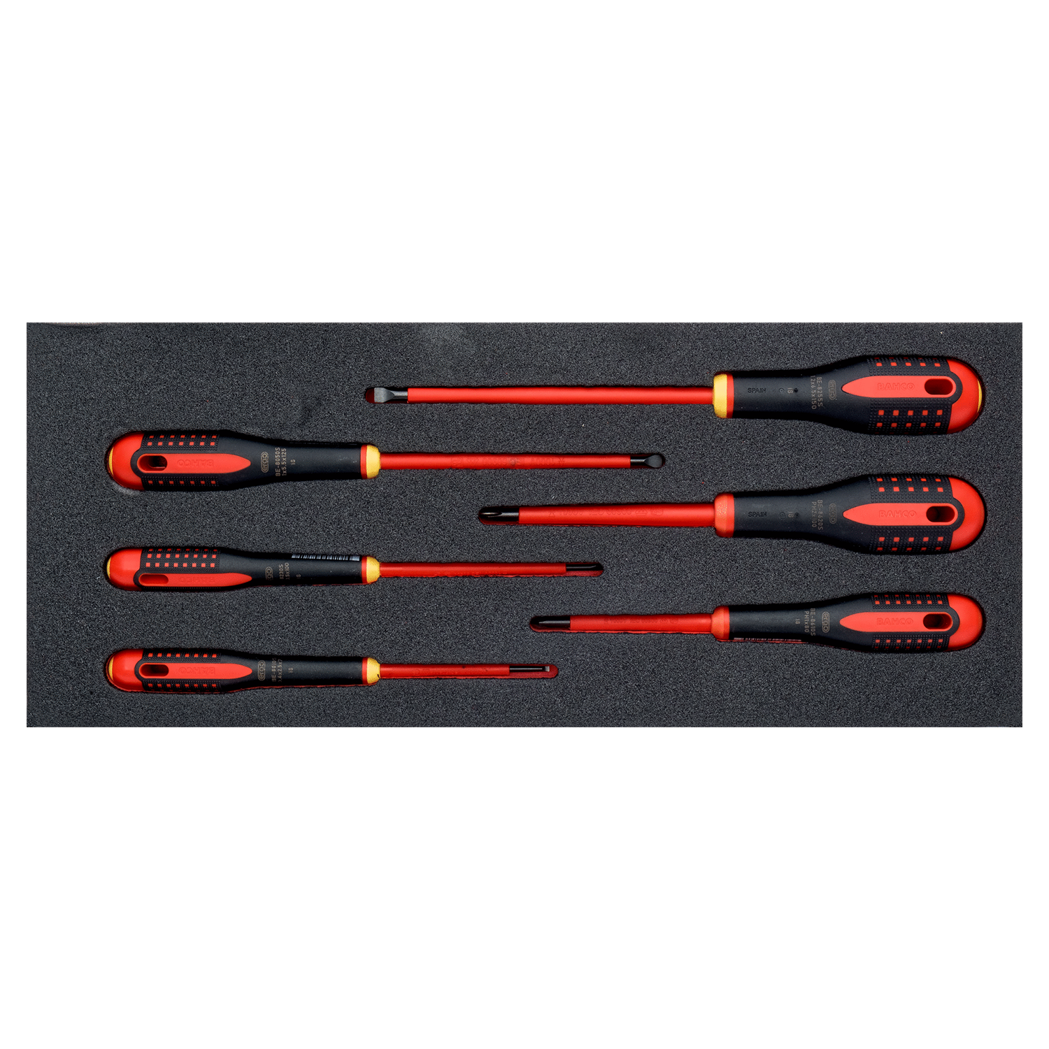 BAHCO FF1E1010 Fit&Go 1/3 Foam Inlay Insulated Screwdriver Set - Premium Screwdriver Set from BAHCO - Shop now at Yew Aik.