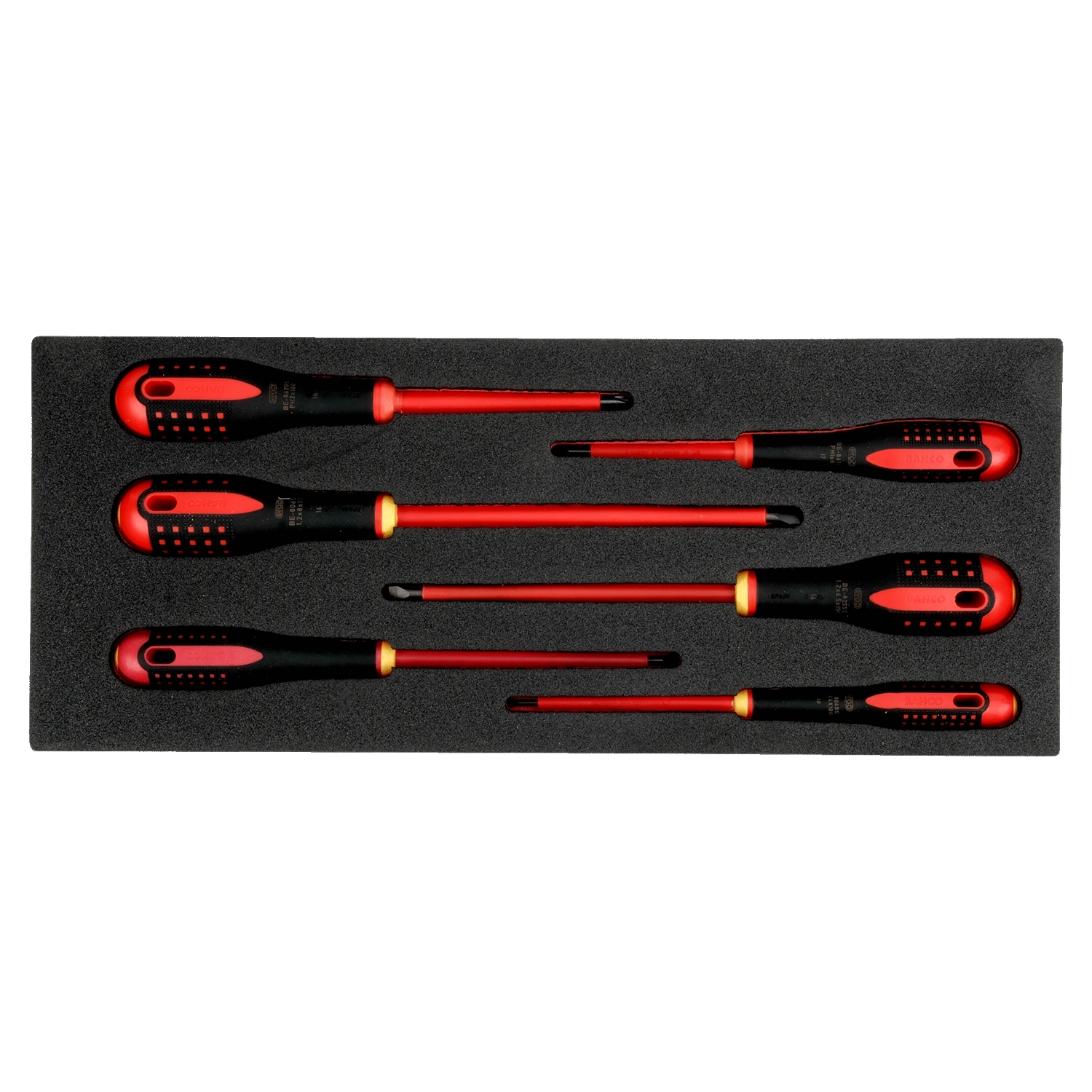 BAHCO FF1E1011 Fit&Go 1/3 Foam Inlay Insulated Screwdriver Set - Premium Screwdriver Set from BAHCO - Shop now at Yew Aik.