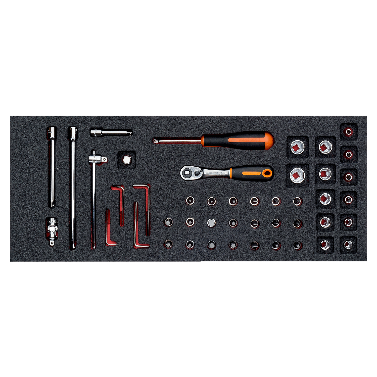 BAHCO FF1E2002 Fit&Go 1/3 Foam Inlay 1/4” Socket and Pear Head - Premium Socket from BAHCO - Shop now at Yew Aik.