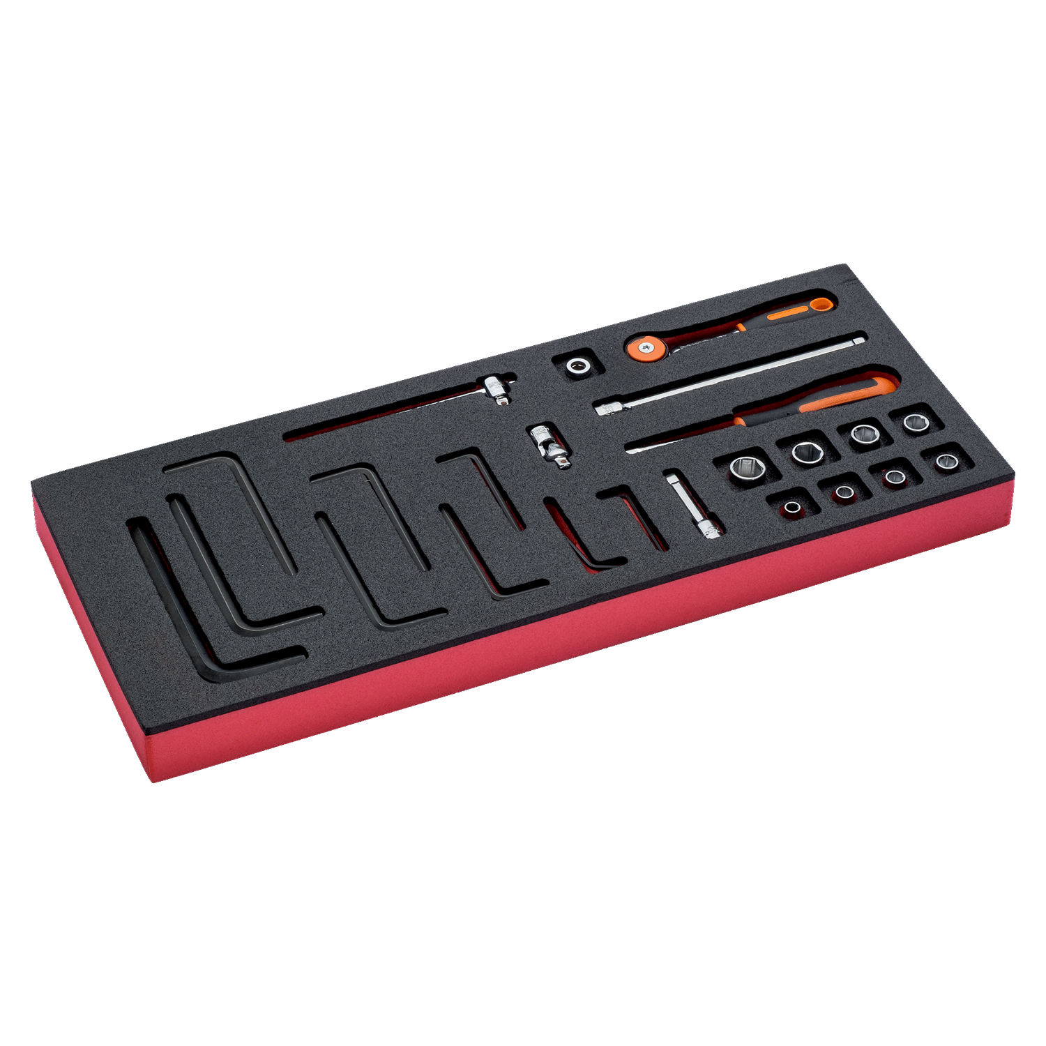 BAHCO FF1E2007 Fit&Go 1/3 Foam Inlay 1/4” Socket and Round Head - Premium Socket from BAHCO - Shop now at Yew Aik.