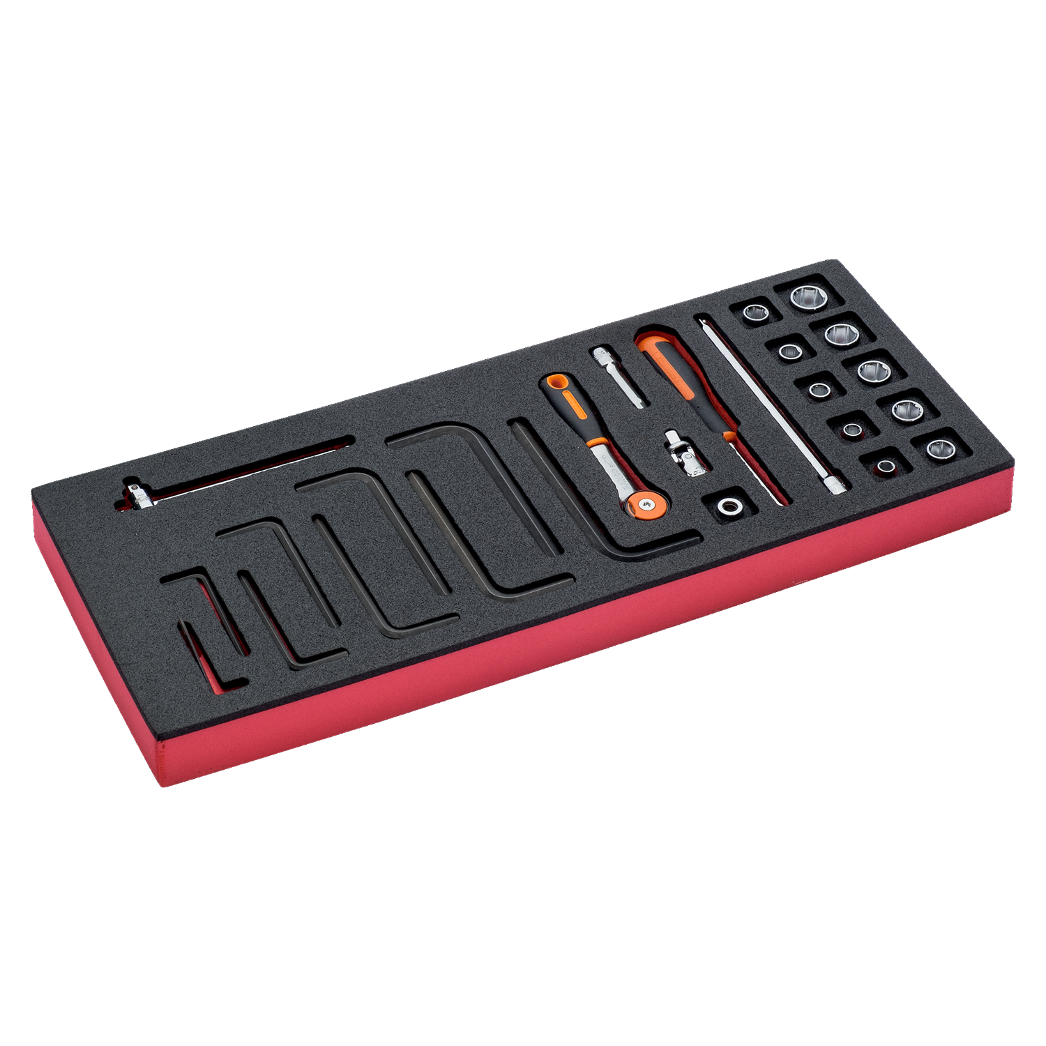 BAHCO FF1E2008 Fit&Go 1/3 Foam Inlay 1/4” Socket and Round Head - Premium Socket from BAHCO - Shop now at Yew Aik.