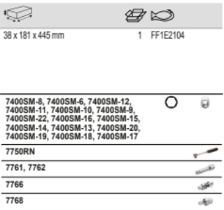 BAHCO FF1E2104 Fit&Go 1/3 Foam Inlay 3/8” Socket and Round Head - Premium Socket from BAHCO - Shop now at Yew Aik.