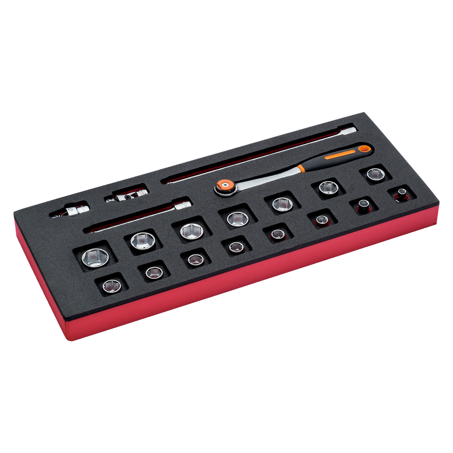 BAHCO FF1E2104 Fit&Go 1/3 Foam Inlay 3/8” Socket and Round Head - Premium Socket from BAHCO - Shop now at Yew Aik.