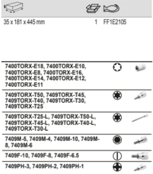BAHCO FF1E2105 Fit&Go 1/3 Foam Inlay 3/8 Socket & Bit Driver Set - Premium Socket from BAHCO - Shop now at Yew Aik.