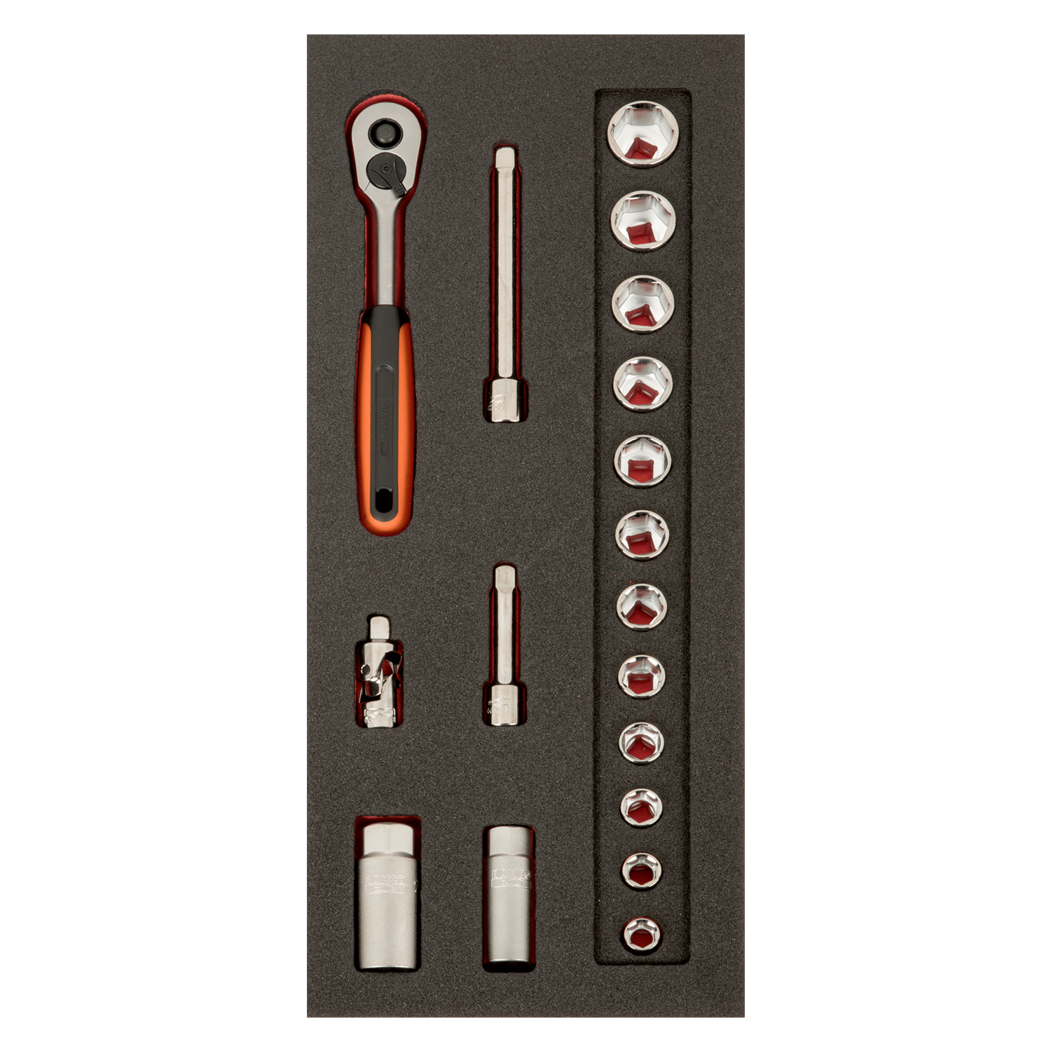 BAHCO FF1E2106EH Fit&Go 1/3 Foam Inlay 3/8” Socket Set - 8 pcs - Premium SOCKET SET from BAHCO - Shop now at Yew Aik.
