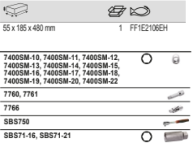 BAHCO FF1E2106EH Fit&Go 1/3 Foam Inlay 3/8” Socket Set - 8 pcs - Premium SOCKET SET from BAHCO - Shop now at Yew Aik.