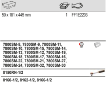 BAHCO FF1E2203 Fit&Go 1/3 Foam Inlay 1/2” Socket and Round Head - Premium Socket from BAHCO - Shop now at Yew Aik.