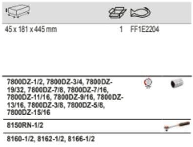 BAHCO FF1E2204 Fit&Go 1/3 Foam Inlay 1/2” Socket and Round Head - Premium Socket from BAHCO - Shop now at Yew Aik.
