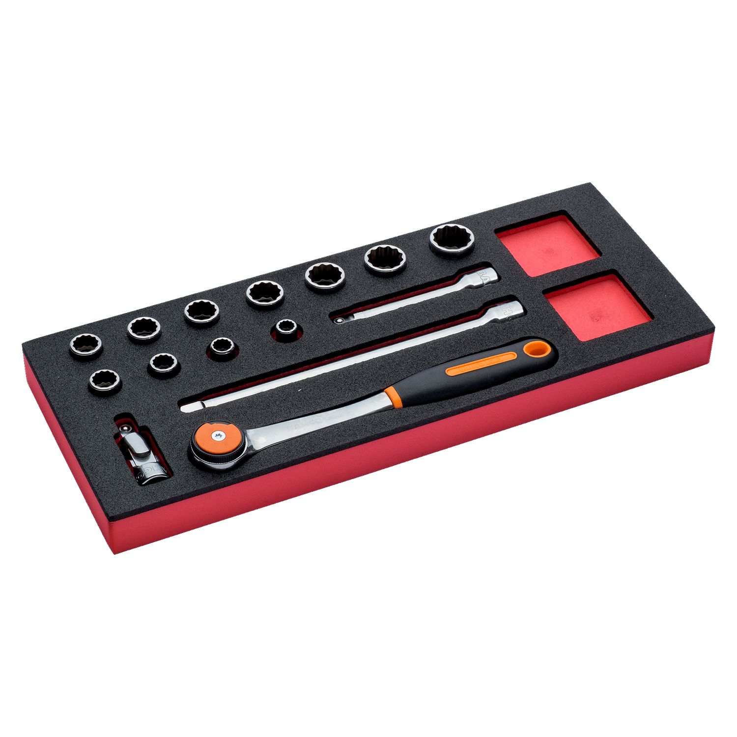 BAHCO FF1E2204 Fit&Go 1/3 Foam Inlay 1/2” Socket and Round Head - Premium Socket from BAHCO - Shop now at Yew Aik.