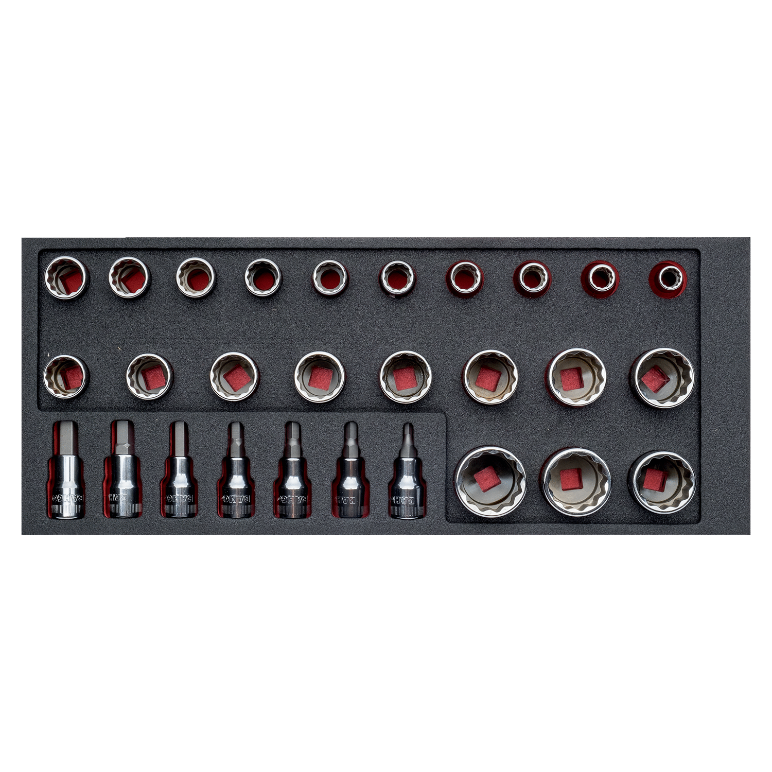 BAHCO FF1E2205 Fit&Go 1/3 Foam Inlay 1/2” Socket Set - 28 Pcs - Premium Socket from BAHCO - Shop now at Yew Aik.