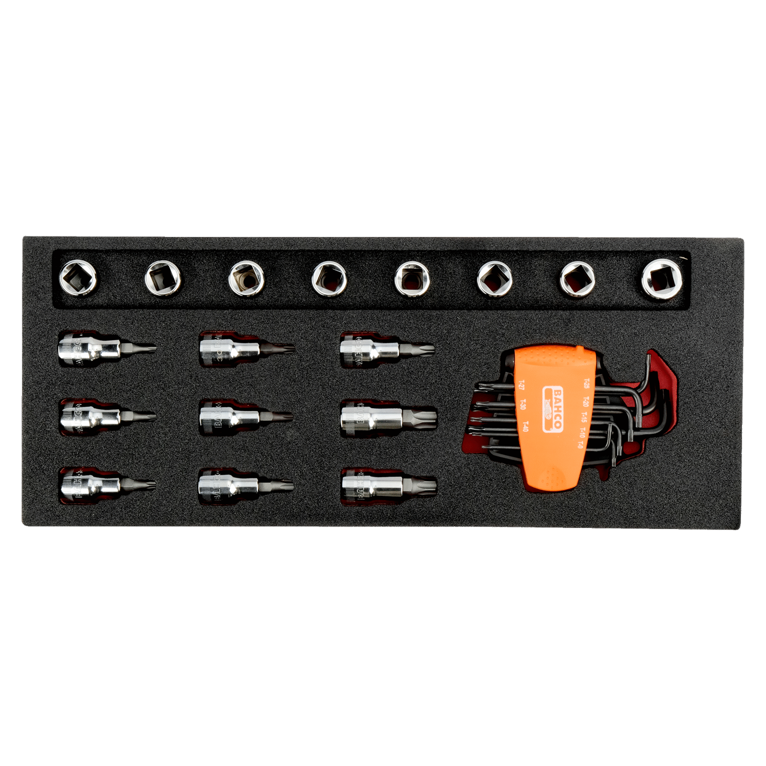 BAHCO FF1E2207 Fit&Go 1/3 Foam Inlay 1/2” Socket Set/Bit Set - Premium Socket from BAHCO - Shop now at Yew Aik.