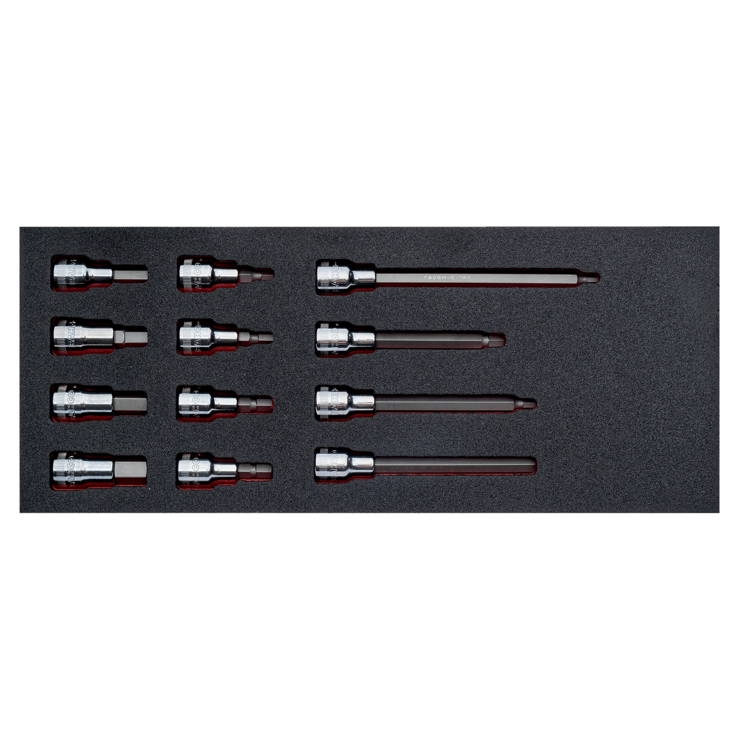 BAHCO FF1E2208 Fit&Go 1/3 Foam Inlay 1/2" Screwdriver Bit Set - Premium 1/2" Screwdriver Bit Set from BAHCO - Shop now at Yew Aik.