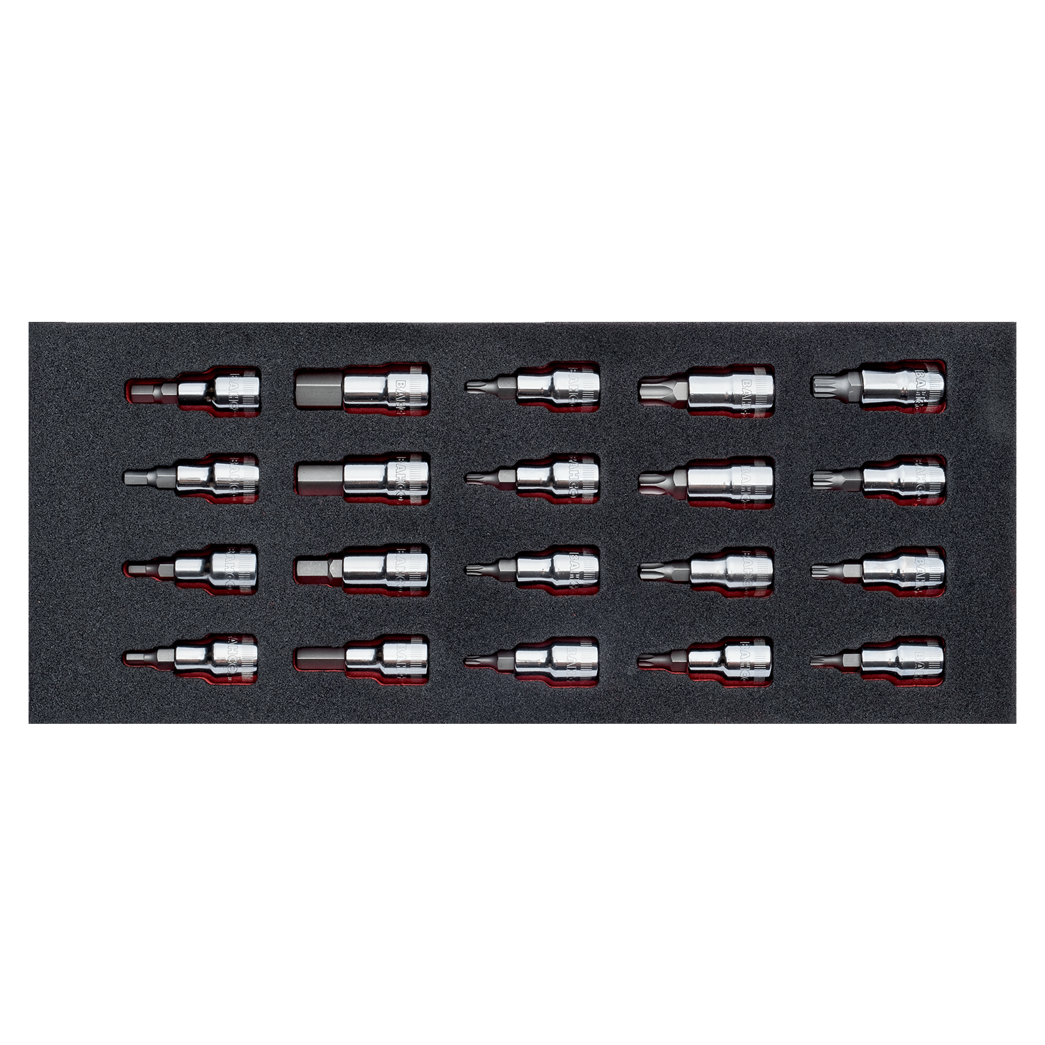 BAHCO FF1E2209 1/3 Foam Inlay 1/2" Screwdriver Bit Set -20 Pcs - Premium 1/2" Screwdriver Bit Set from BAHCO - Shop now at Yew Aik.