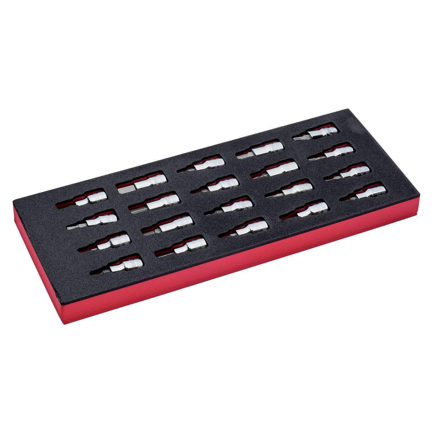 BAHCO FF1E2209 1/3 Foam Inlay 1/2" Screwdriver Bit Set -20 Pcs - Premium 1/2" Screwdriver Bit Set from BAHCO - Shop now at Yew Aik.