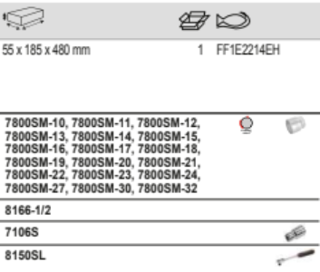 BAHCO FF1E2214EH Fit&Go 1/3 Foam Inlay 1/2” Socket Set - 21 pcs - Premium SOCKET SET from BAHCO - Shop now at Yew Aik.